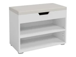 Banco para sapatos branco 60x30x45 rolfe