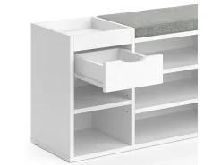 Banco para sapatos branco 101.1x29.5x45 eleon
