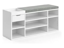 Banco para sapatos branco 101.1x29.5x45 eleon