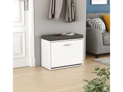 Banco para sapatos branco 60x30x49.5 georg