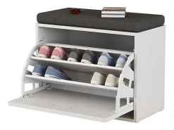 Banco para sapatos branco 60x30x49.5 georg