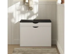 Banco para sapatos branco 60x30x51 schufy
