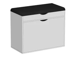 Banco para sapatos branco 60x30x51 schufy