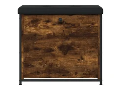 Banco sapateira c/ gaveta articulada 62x32x56cm carvalho fumado
