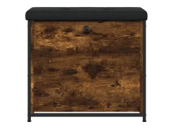 Banco sapateira c/ gaveta articulada 62x32x56cm carvalho fumado