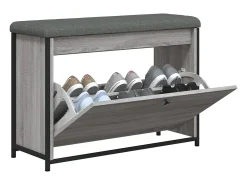 Banco sapateira c/ gaveta articulada 82x32x56cm cinzento sonoma