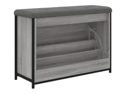 Banco sapateira c/ gaveta articulada 82x32x56cm cinzento sonoma
