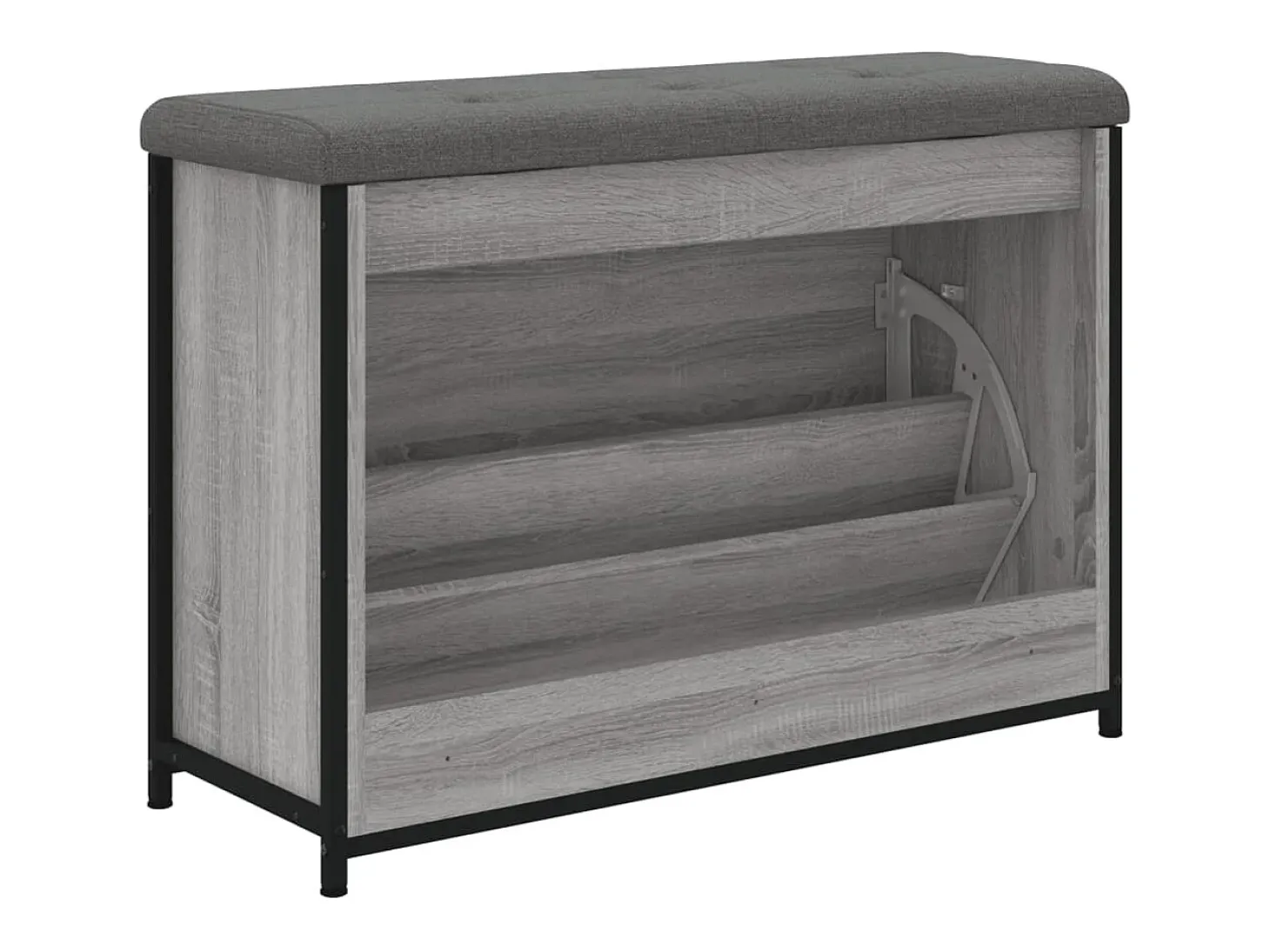Banco sapateira c/ gaveta articulada 82x32x56cm cinzento sonoma