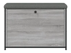 Banco sapateira c/ gaveta articulada 82x32x56cm cinzento sonoma