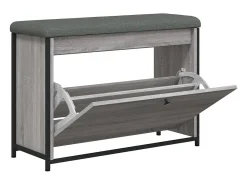 Banco sapateira c/ gaveta articulada 82x32x56cm cinzento sonoma