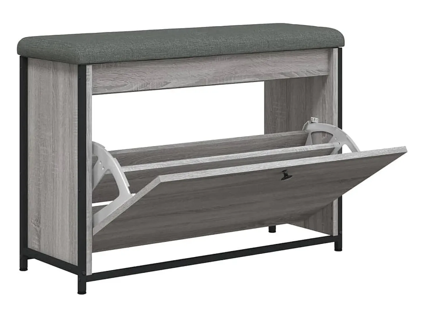 Banco sapateira c/ gaveta articulada 82x32x56cm cinzento sonoma