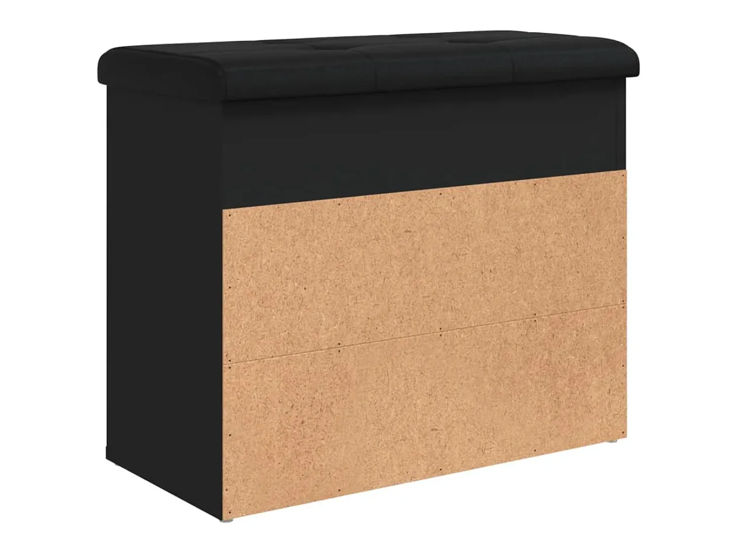 Banco sapateira 62x32x50 cm derivados de madeira preto