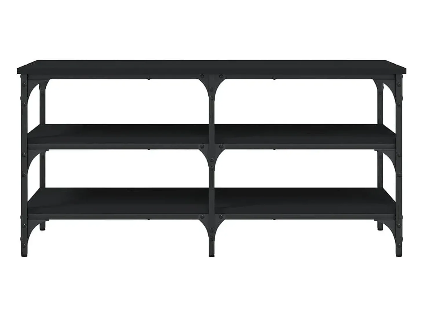 Banco sapateira 100x38,5x49 cm derivados de madeira preto