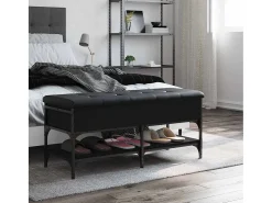 Banco sapateira 102x42x45 cm derivados de madeira preto