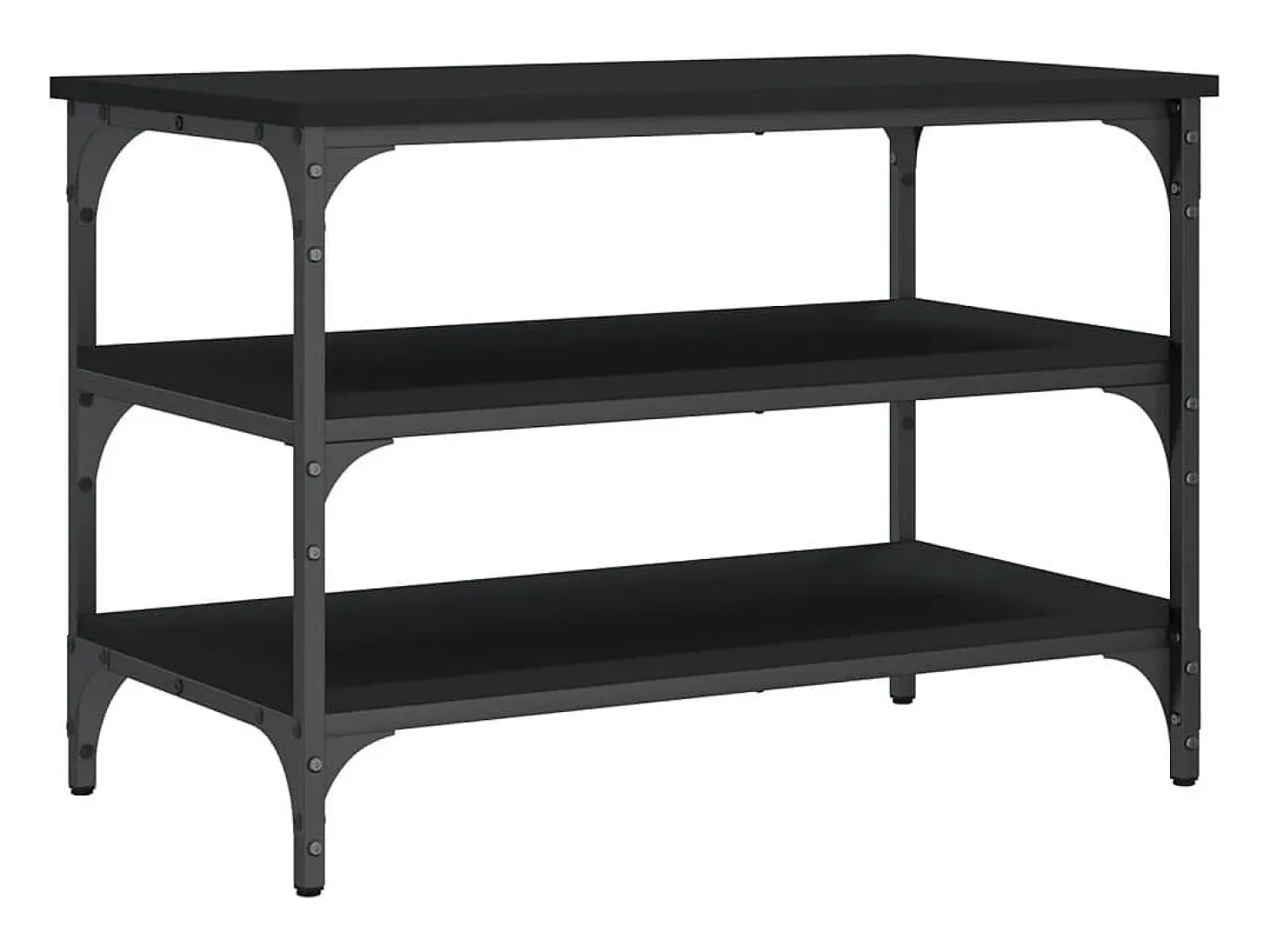 Banco sapateira 70x38,5x49 cm derivados de madeira preto