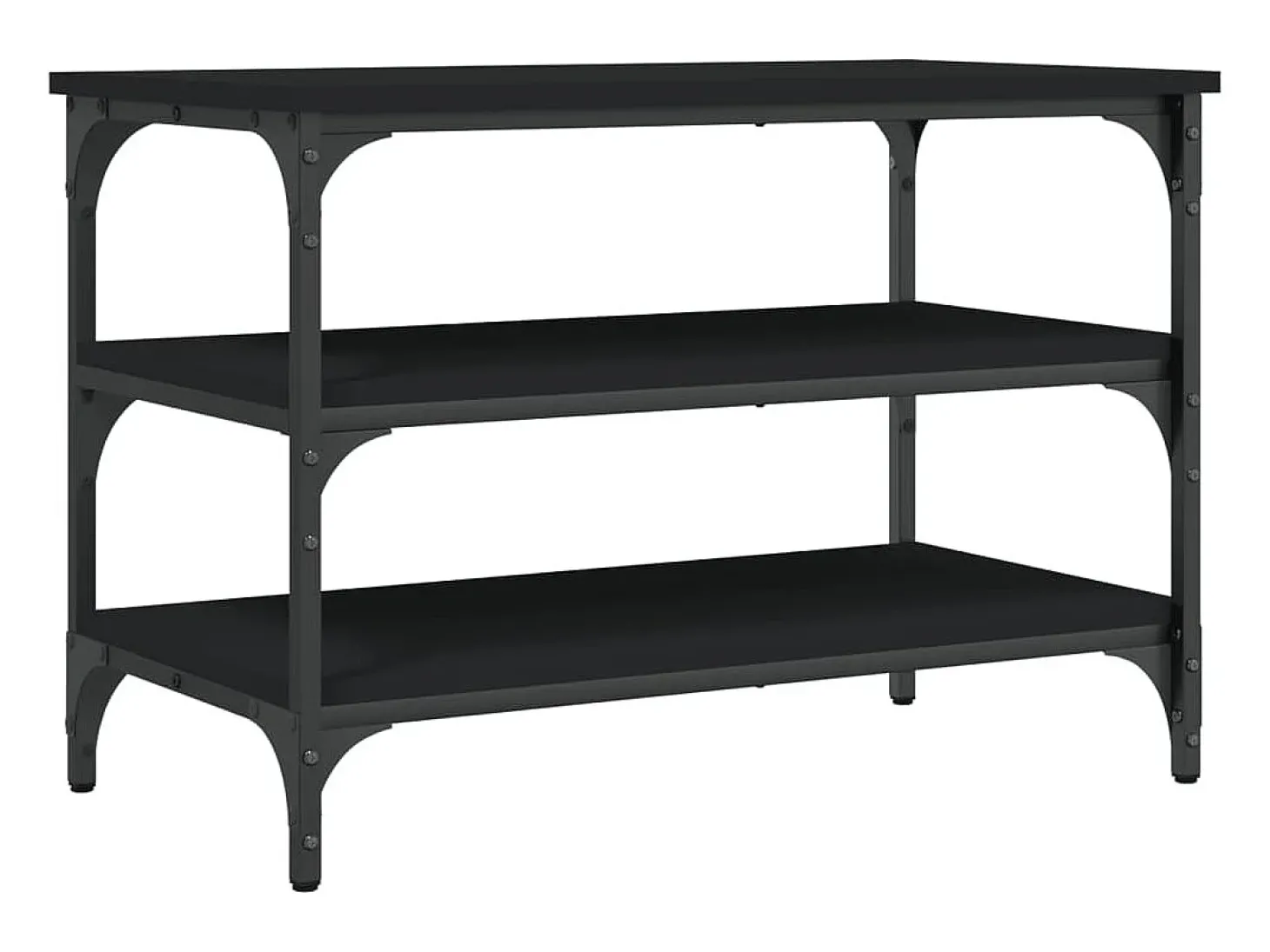 Banco sapateira 70x38,5x49 cm derivados de madeira preto