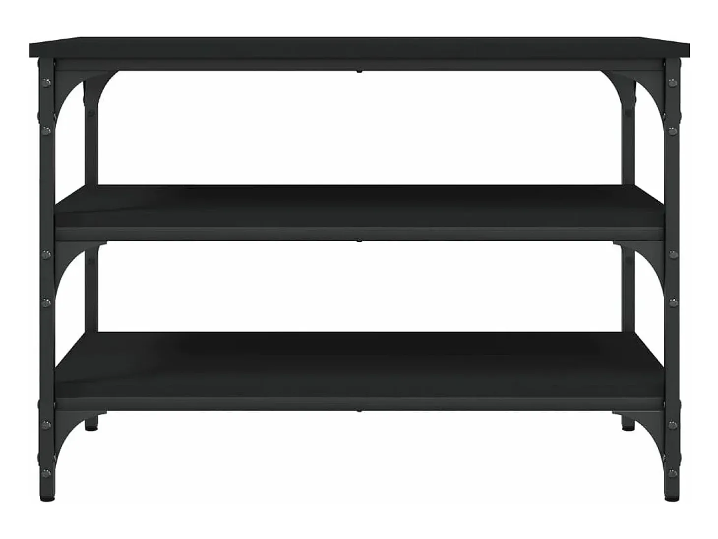 Banco sapateira 70x38,5x49 cm derivados de madeira preto