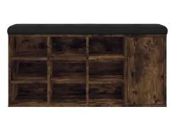 Banco sapateira 102x32x50 cm derivados madeira carvalho fumado