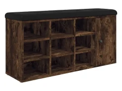 Banco sapateira 102x32x50 cm derivados madeira carvalho fumado