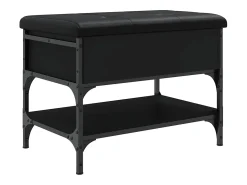 Banco sapateira 62x42x45 cm derivados de madeira preto