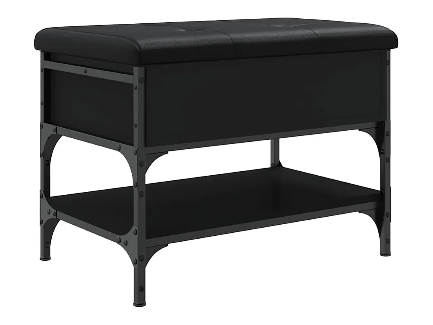 Banco sapateira 62x42x45 cm derivados de madeira preto