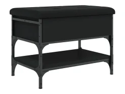 Banco sapateira 62x42x45 cm derivados de madeira preto