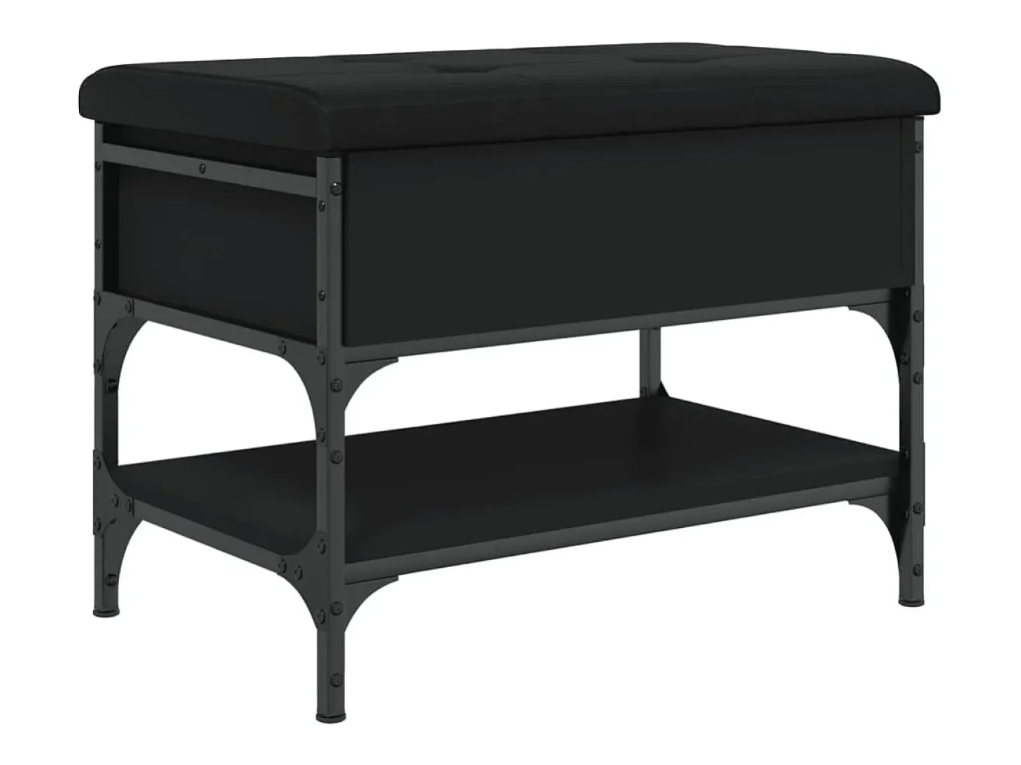 Banco sapateira 62x42x45 cm derivados de madeira preto