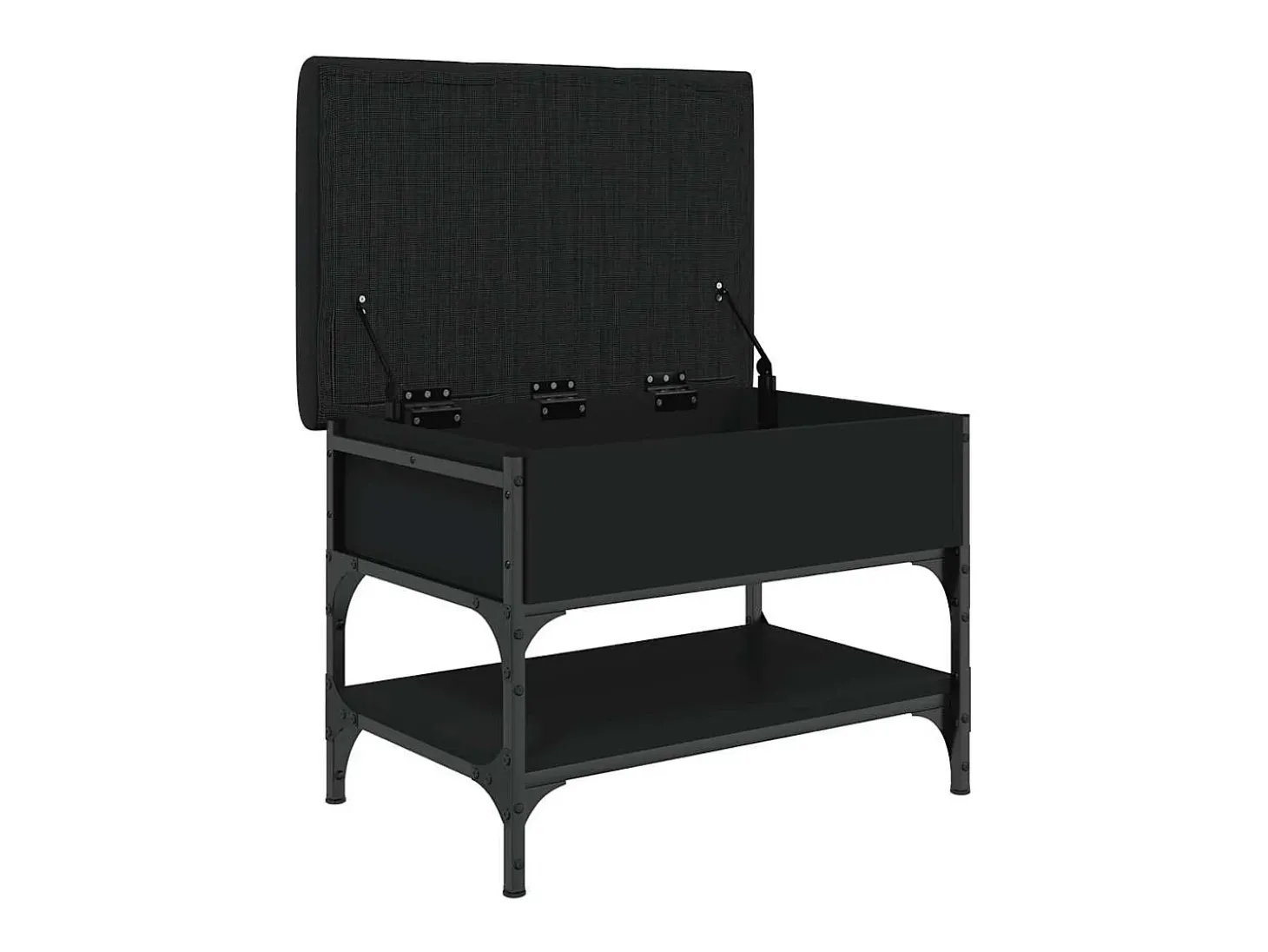 Banco sapateira 62x42x45 cm derivados de madeira preto