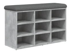 Banco sapateira 82x32x50 cm derivados madeira cinzento cimento