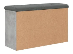 Banco sapateira 82x32x50 cm derivados madeira cinzento cimento