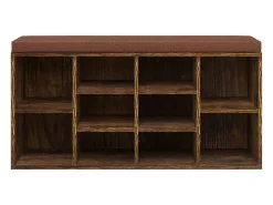 Banco sapateira 103x30x48 cm derivados madeira carvalho fumado