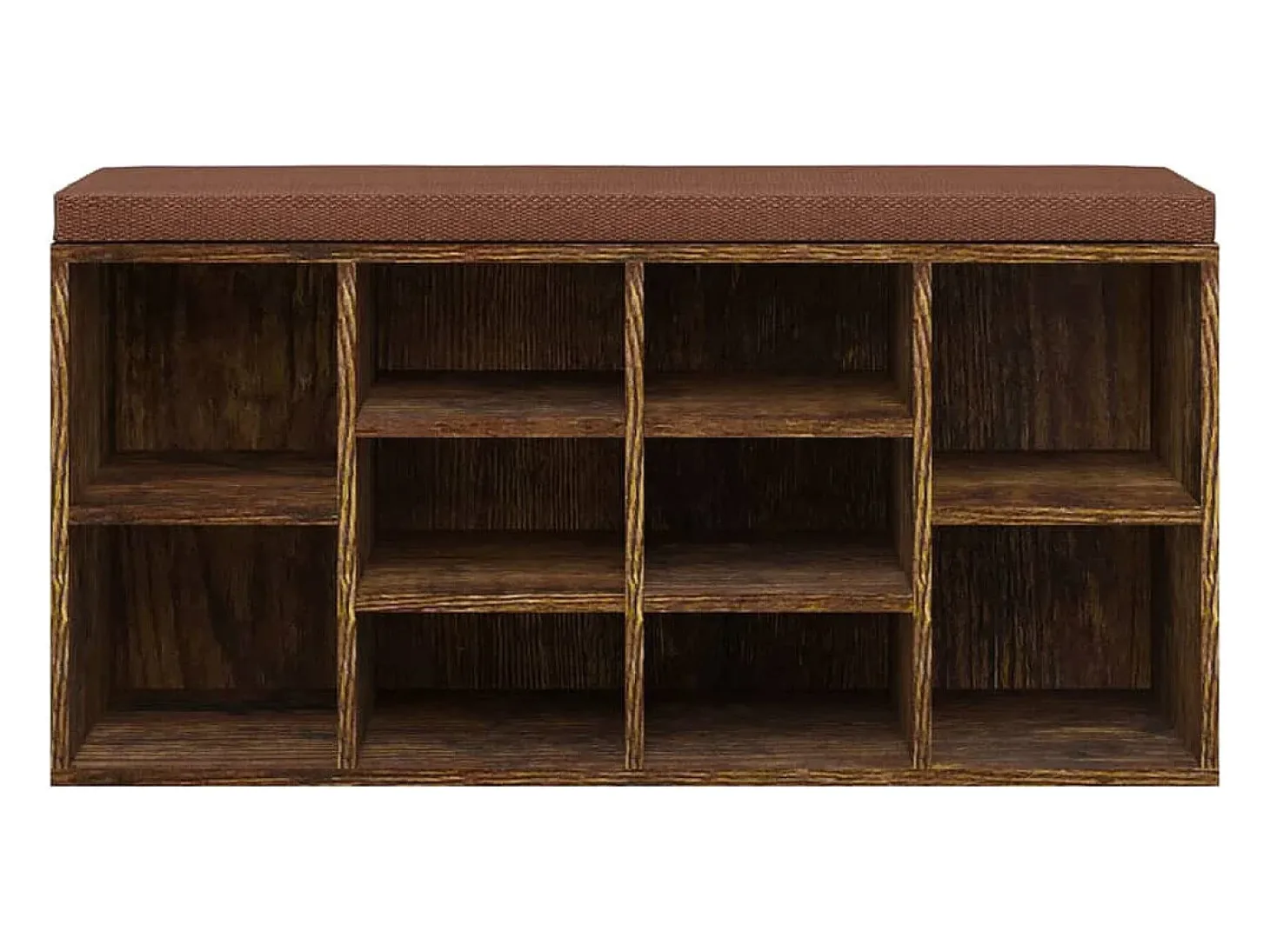 Banco sapateira 103x30x48 cm derivados madeira carvalho fumado