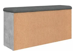 Banco sapateira 102x32x50 cm derivados madeira cinzento cimento