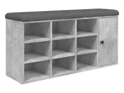 Banco sapateira 102x32x50 cm derivados madeira cinzento cimento
