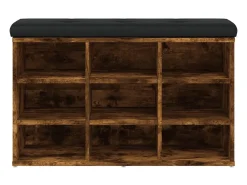 Banco sapateira 82x32x50 cm derivados madeira carvalho fumado PT940331
