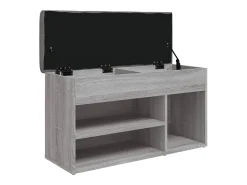 Banco sapateira 82x32x45,5 cm derivados madeira cinzento sonoma PT626591