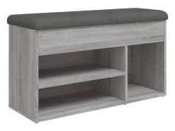 Banco sapateira 82x32x45,5 cm derivados madeira cinzento sonoma PT626591