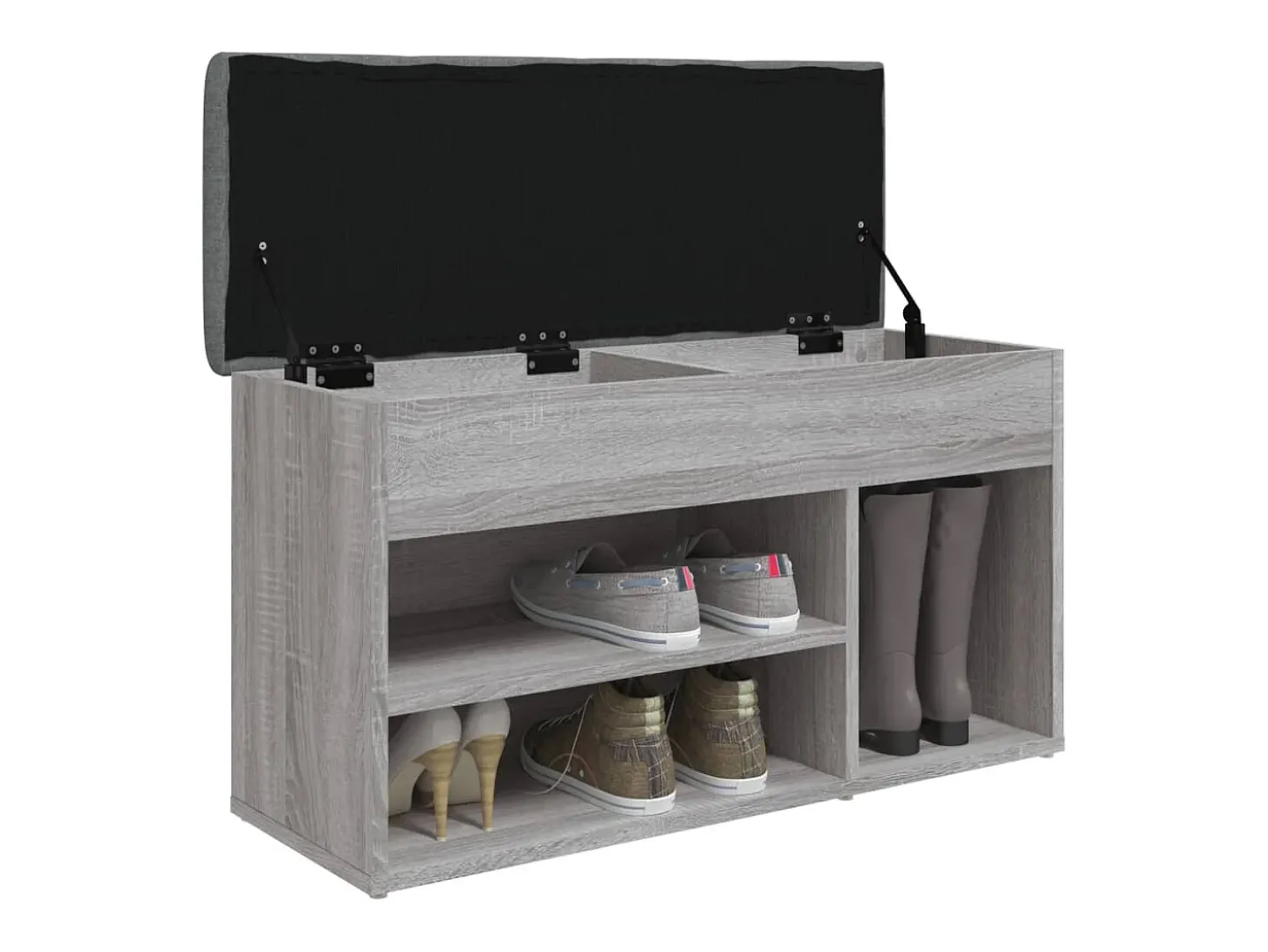 Banco sapateira 82x32x45,5 cm derivados madeira cinzento sonoma PT626591