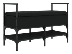 Banco sapateira 85,5x42x57,5 cm derivados de madeira preto