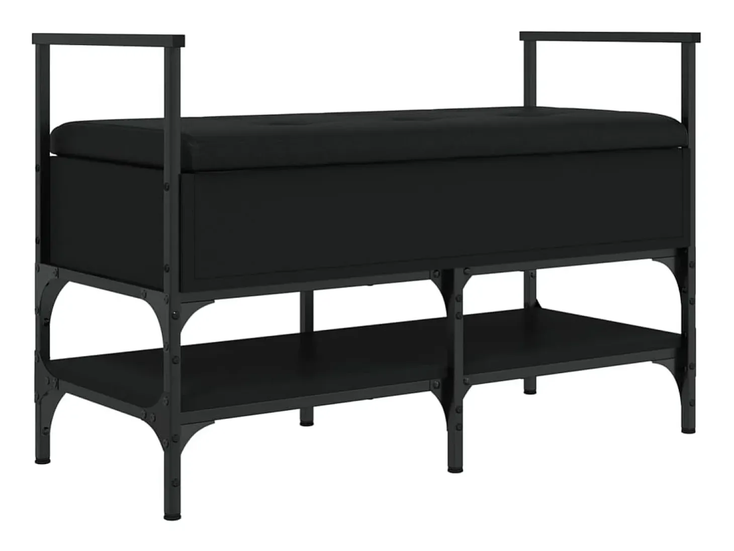 Banco sapateira 85,5x42x57,5 cm derivados de madeira preto