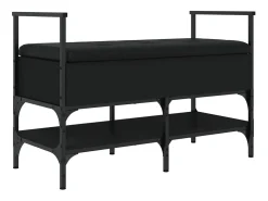 Banco sapateira 85,5x42x57,5 cm derivados de madeira preto