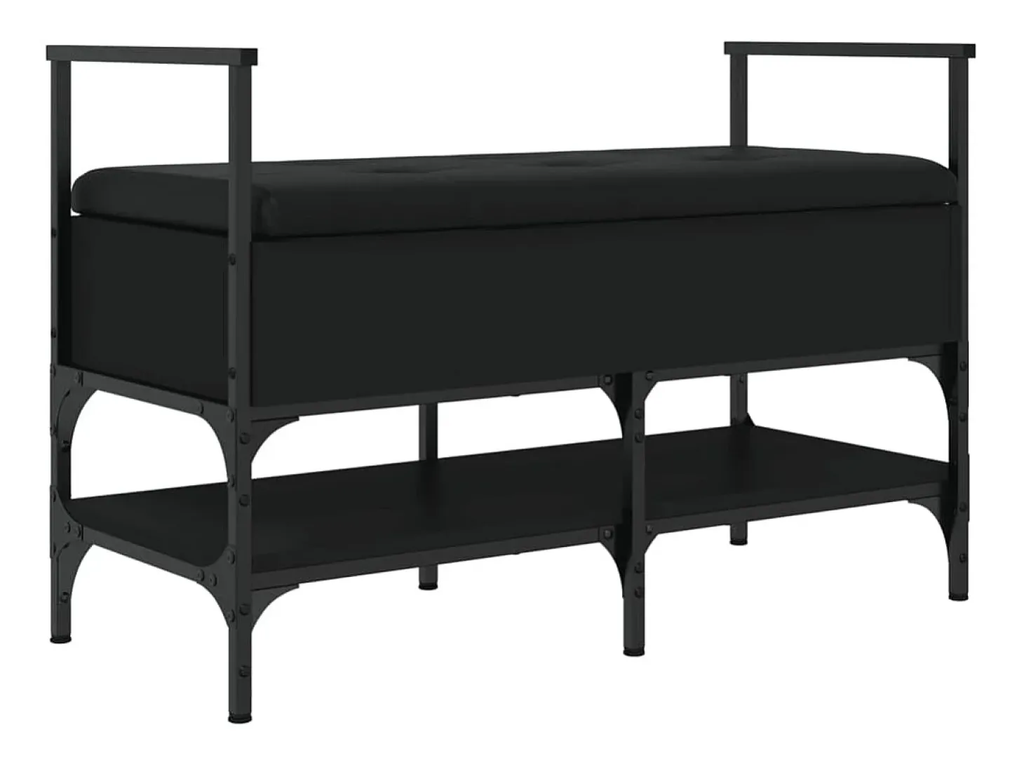 Banco sapateira 85,5x42x57,5 cm derivados de madeira preto