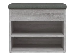 Banco sapateira 62x32x50 cm derivados madeira cinzento sonoma