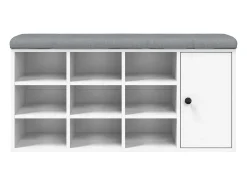 Banco sapateira 102x32x50 cm derivados de madeira branco