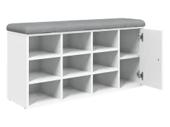 Banco sapateira 102x32x50 cm derivados de madeira branco