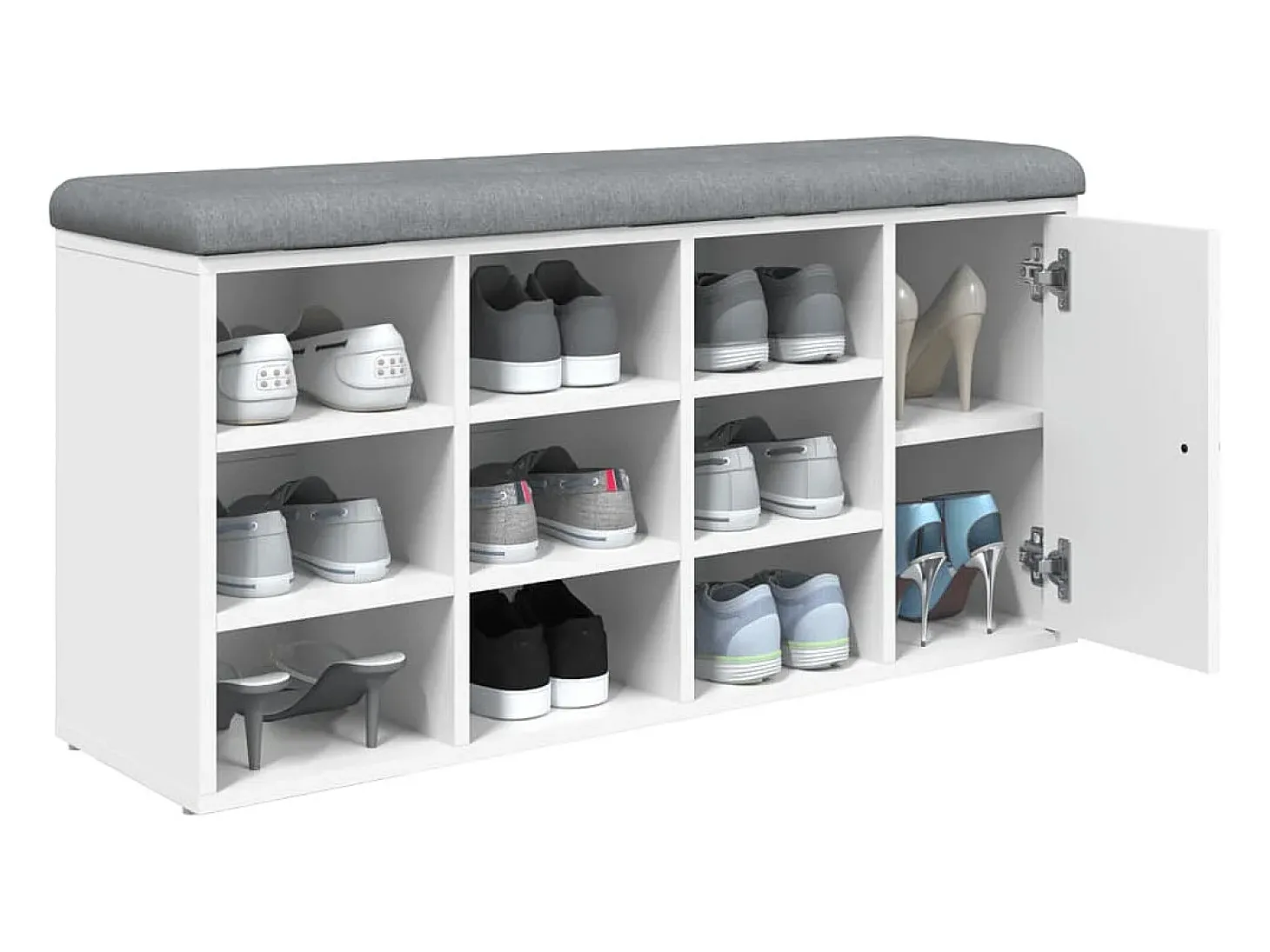 Banco sapateira 102x32x50 cm derivados de madeira branco