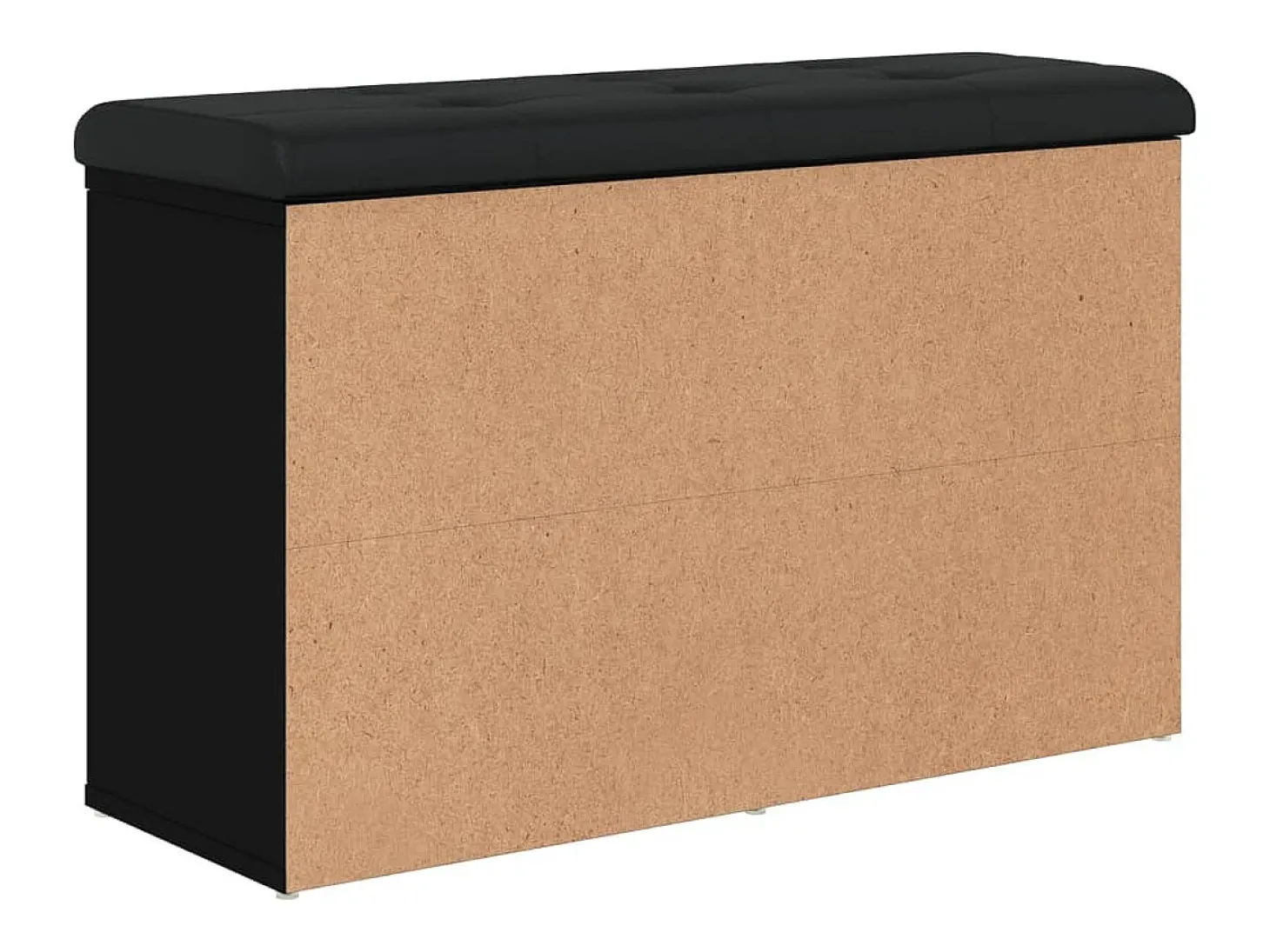 Banco sapateira 82x32x50 cm derivados de madeira preto