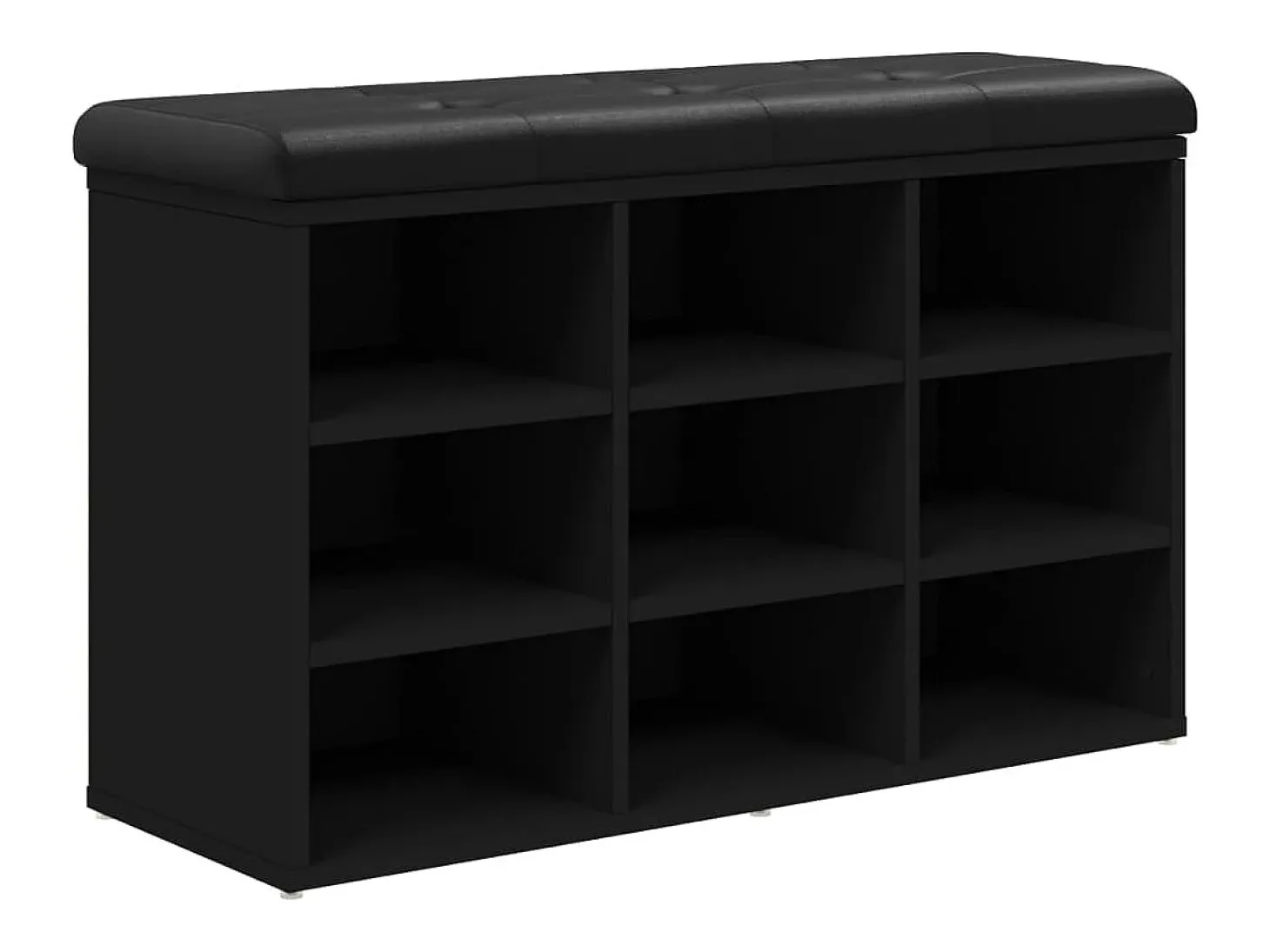 Banco sapateira 82x32x50 cm derivados de madeira preto