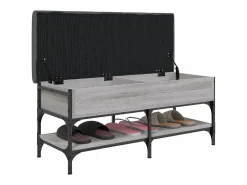 Banco sapateira 102x42x45 cm derivados madeira cinzento sonoma