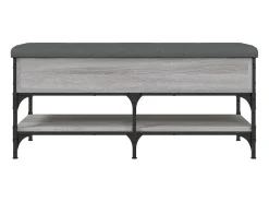 Banco sapateira 102x42x45 cm derivados madeira cinzento sonoma